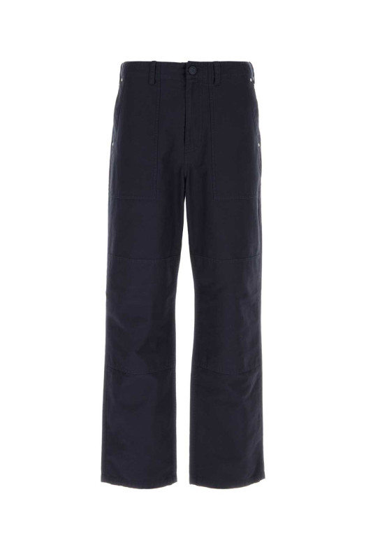 Хлопковые брюки цвета «полуночный синий» GIVENCHY (BM51G215KK)