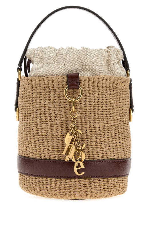 Сумка-ведро CHLOE из рафии с подвесками (CH26US941R96) CHLOÉ