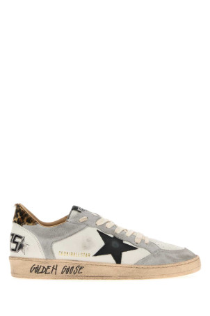 Two-tone leather and suede Ball Star sneakers GOLDEN GOOSE DELUXE BRAND (GMF00327F008740)