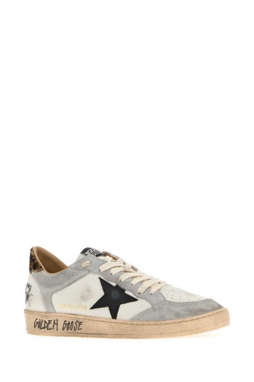 Two-tone leather and suede Ball Star sneakers GOLDEN GOOSE DELUXE BRAND (GMF00327F008740)