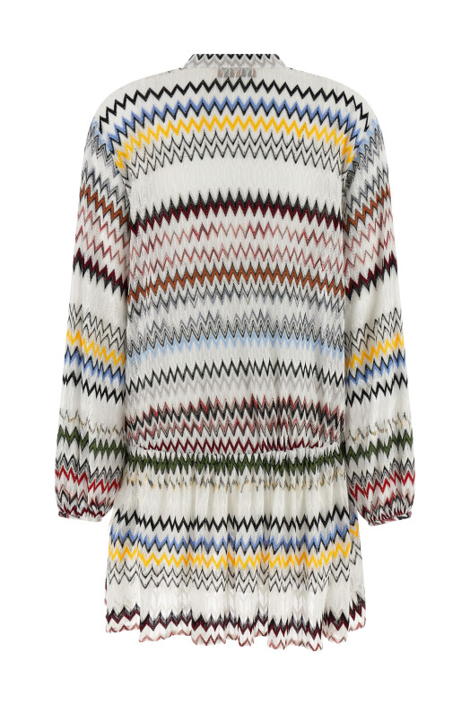 Платье с микро-шевронами, белого цвета MISSONI DS26SG09BR0150S01K2