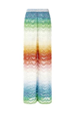Shaded lamé viscose pants Multicolor