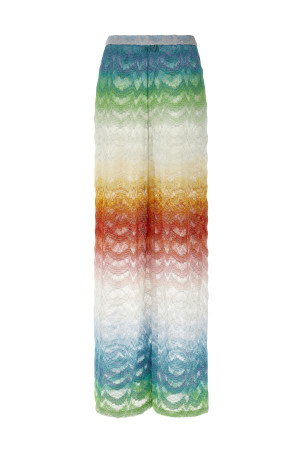 Shaded lamé viscose pants Multicolor