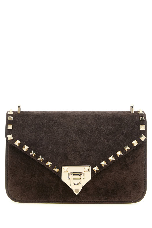 Маленькая сумка через плечо Valentino Garavani «Rockstud», коричневая W2B0T76KQQ0TO