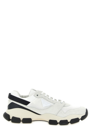Mesh and suede sneakers Black-grey
