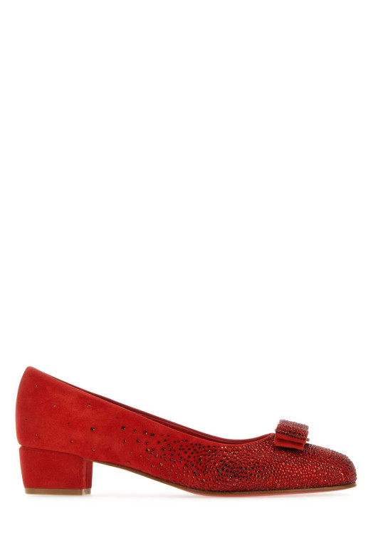 Красные замшевые туфли-лодочки Vara от SALVATORE FERRAGAMO (01F6097615071C)