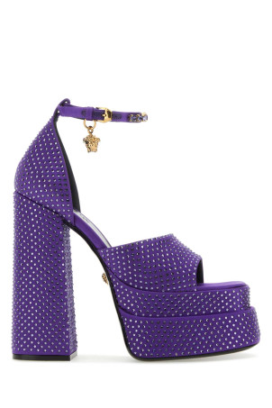 Purple satin Medusa Aevitas sandals VERSACE (10077171A02599)