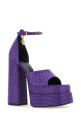 Фиолетовые атласные сандалии Medusa Aevitas от VERSACE (10077171A02599)