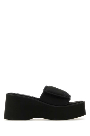 Black stretch polyester blend Scusa Wave slippers COURREGES (124SSD007NE0005)