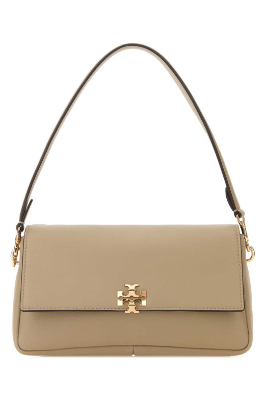 Небольшая сумка через плечо «Чарли» из бежевой кожи TORY BURCH (180725)