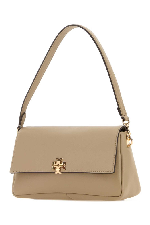 Небольшая сумка через плечо «Чарли» из бежевой кожи TORY BURCH (180725)