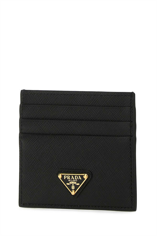 Черный кожаный держатель для карт Black PRADA (1MC025QHH)