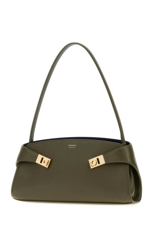 Olive green leather Hug shoulder bag SALVATORE FERRAGAMO (21A712795283)
