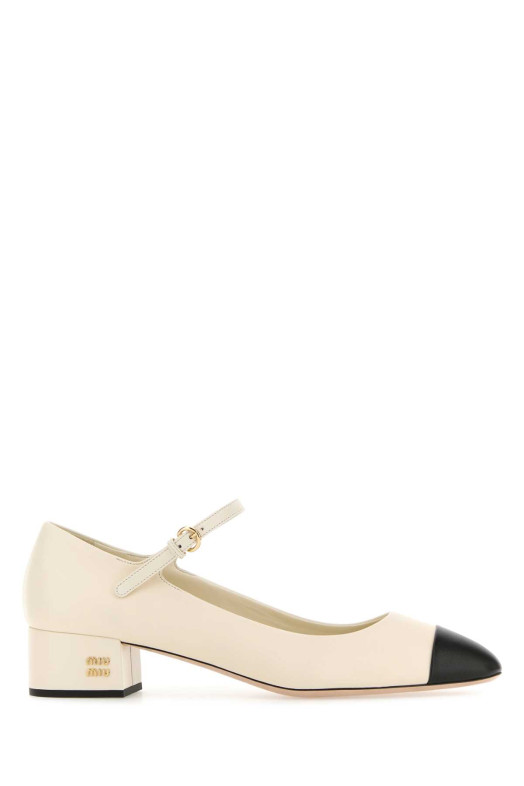 Ivory leather pumps MIU MIU (5I198EFA035276)