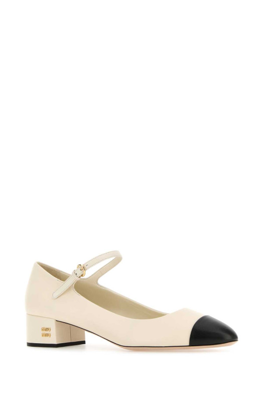 Ivory leather pumps MIU MIU (5I198EFA035276)