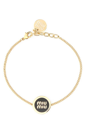 Gold metal bracelet Black MIU MIU (5IB6322F6T)