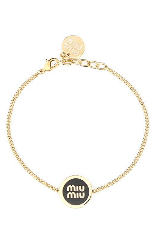 Gold metal bracelet Black MIU MIU (5IB6322F6T)