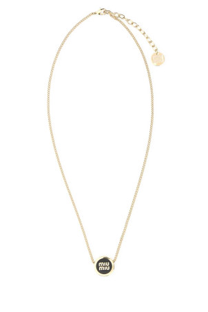 Gold metal necklace Black MIU MIU (5IC0962F6T)