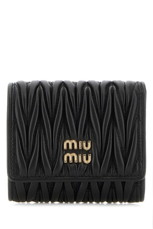 Black leather wallet Black MIU MIU (5MH033AFPP)