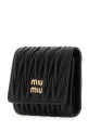 Черный кожаный кошелек MIU MIU (5MH033AFPP)