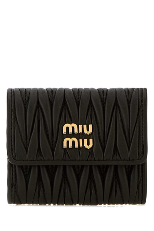 Black leather wallet Black MIU MIU (5MH058AFPP)