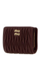 Кожаный кошелек MIU MIU бордового цвета (5ML075AFPP)