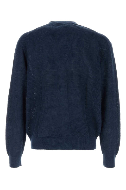 Navy blue linen cardigan POLO RALPH LAUREN (710B17547)
