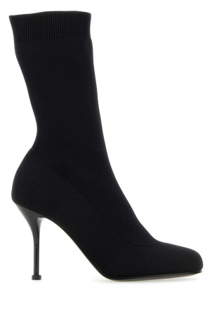 Black stretch nylon ankle boots Black ALEXANDER MCQUEEN (757497W4X70)