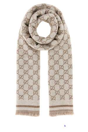 Embroidered wool scarf GUCCI (8390353GAMQ)