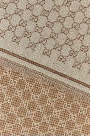 Embroidered wool scarf GUCCI (8390353GAMQ)