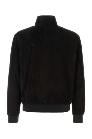 Black suede bomber jacket Black GUCCI (872087XNBCQ)