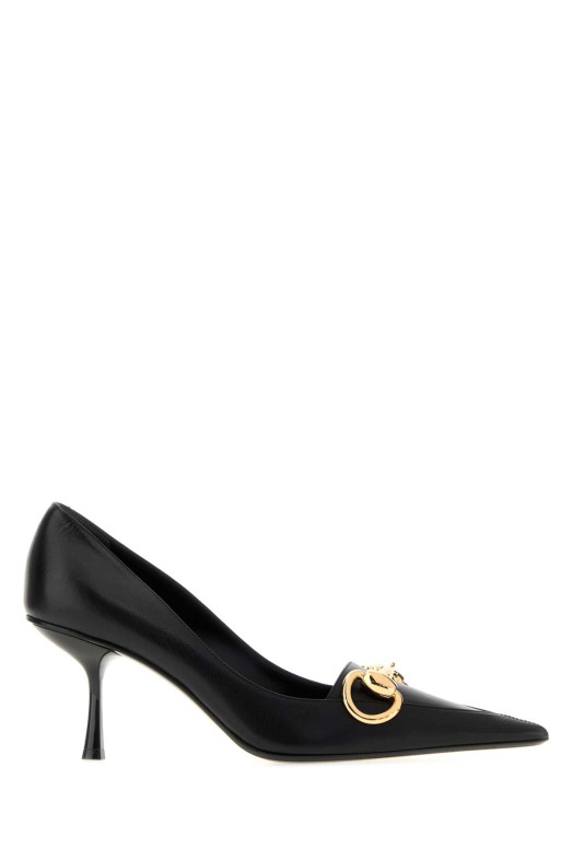Черные кожаные туфли-лодочки Boulevard от GUCCI (875068AAGOE)