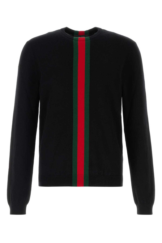 Черный кашемировый свитер GUCCI (875161XKFPA)