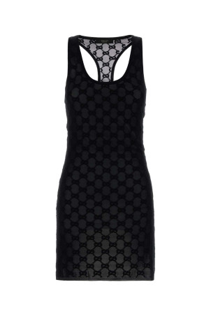 Midnight blue viscose blend dress Black GUCCI (875548XKFMR)