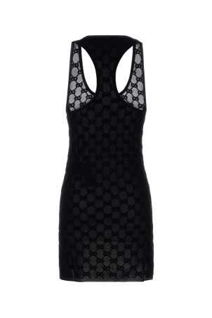 Midnight blue viscose blend dress Black GUCCI (875548XKFMR)