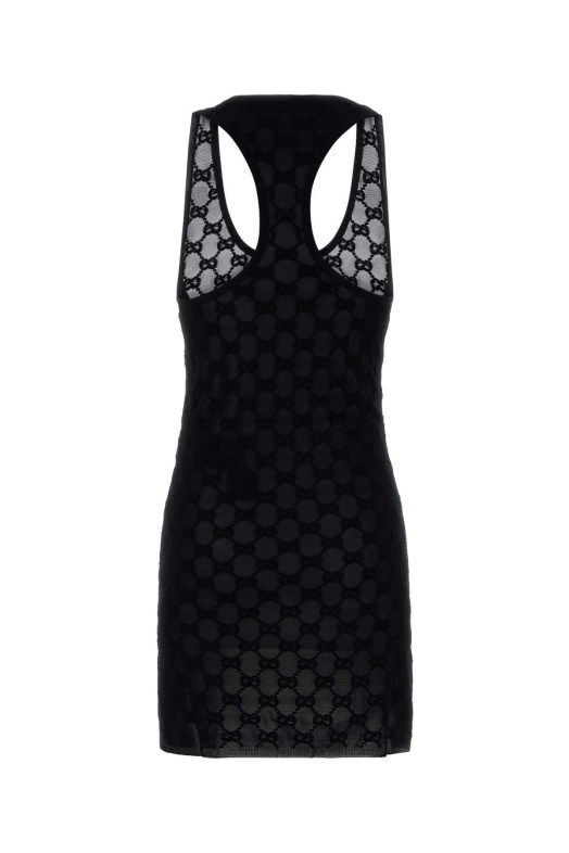 Midnight blue viscose blend dress Black GUCCI (875548XKFMR)