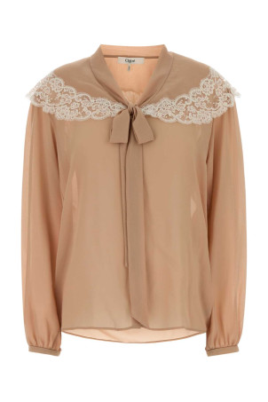 Skin pink crepe blouse CHLOE (CH26AHT38002)