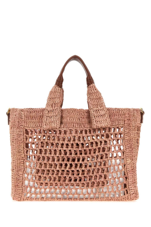 Antiqued pink raffia Summer Banana shopping bag CHLOE (CH26AS908P08)