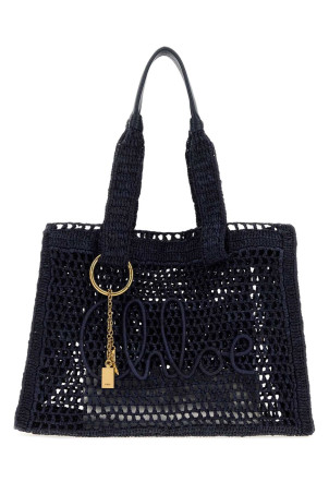 Navy blue raffia East-West Summer Banana shopping bag CHLOE (CH26US904P08)