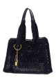 Navy blue raffia East-West Summer Banana shopping bag CHLOE (CH26US904P08)