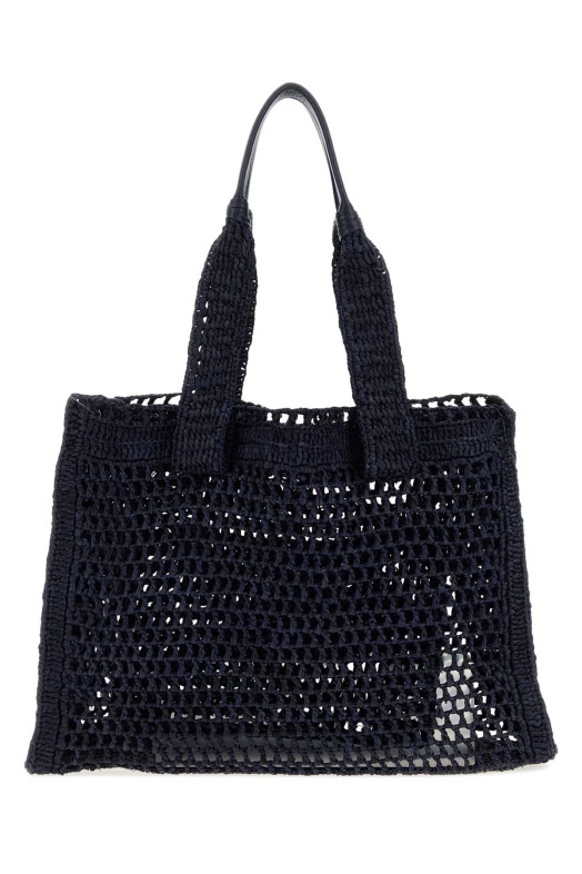 Navy blue raffia East-West Summer Banana shopping bag CHLOE (CH26US904P08)