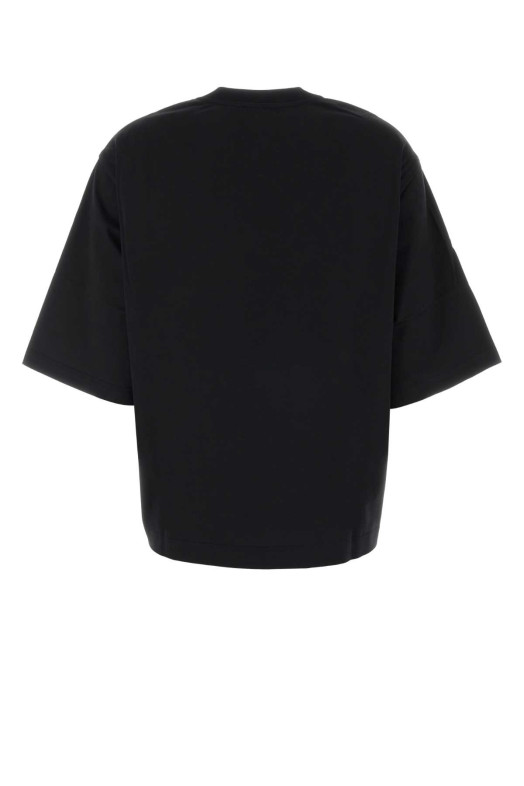 Black twill and jersey t-shirt DOLCE & GABBANA (F8W13TGDDVP)