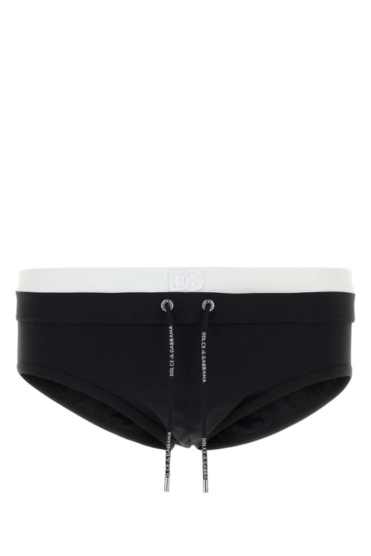 Black stretch nylon swimming brief DOLCE & GABBANA (M4F67JON0IL)