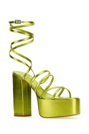 Acid green leather Evita sandals PARIS TEXAS (PX974XLTM3)