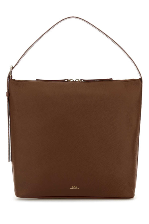Brown leather Vera shoulder bag Multicolor A.P.C. (PXCBLF61902)