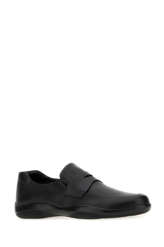 Black leather Toblach loafers Black PRADA (4D3612FD001070)