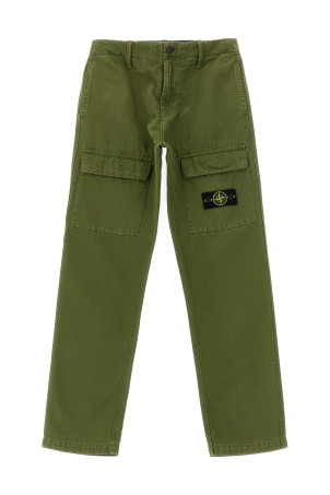 Штани-карго з канвасу, зелені STONE ISLAND JUNIOR L2S163100001S0104V015G