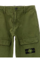 Брюки-карго из канваса, зеленые STONE ISLAND JUNIOR L2S163100001S0104V015G
