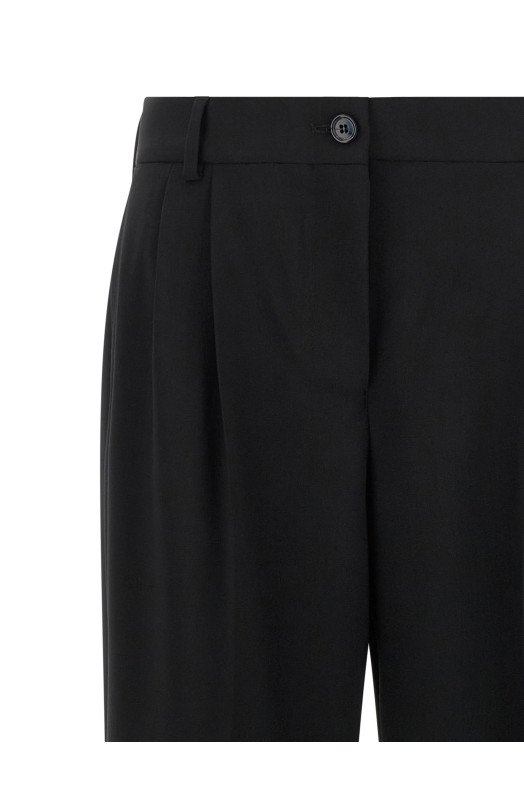 Брюки с двойной завязкой, черные DOLCE & GABBANA FTC17TFUBG3N0000