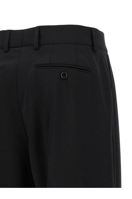 Брюки с двойной завязкой, черные DOLCE & GABBANA FTC17TFUBG3N0000